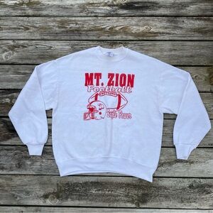 Vtg. 90s Jerzees Mount Zion Football Eagle Power Graphic Pullover Sweatshirt